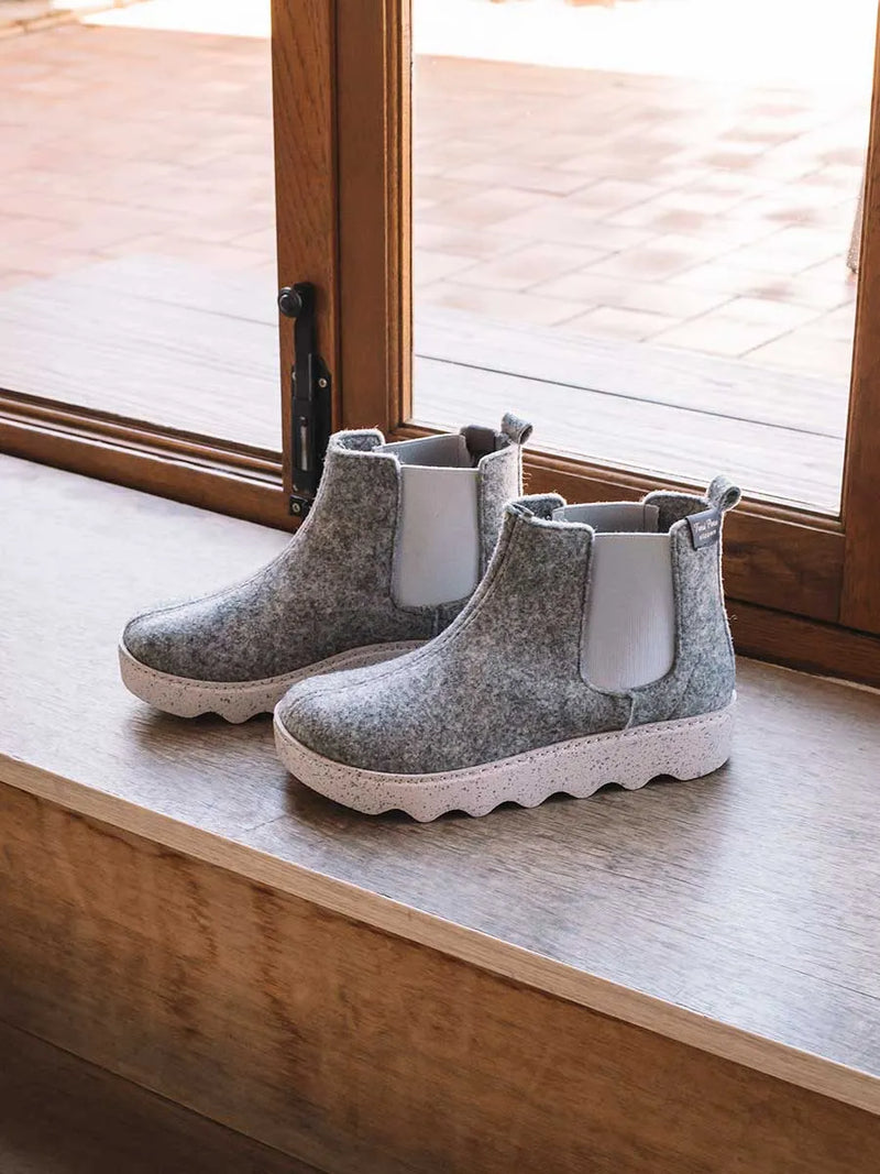 Zapatillas de casa mujer - Zapatilla abotinada de fieltro reciclado para mujer | JARA-FR  - Toni Pons  