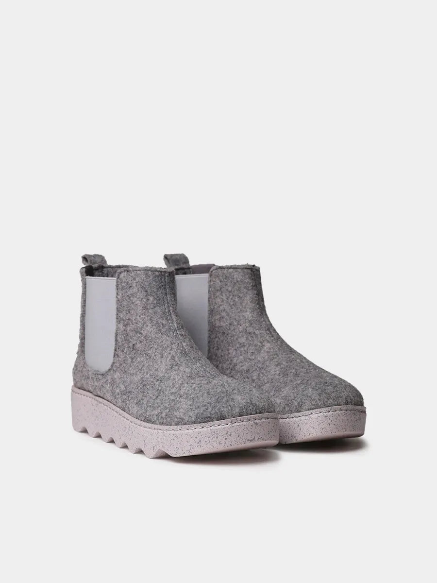 Zapatillas de casa mujer - Zapatilla abotinada de fieltro reciclado para mujer | JARA-FR  - Toni Pons  