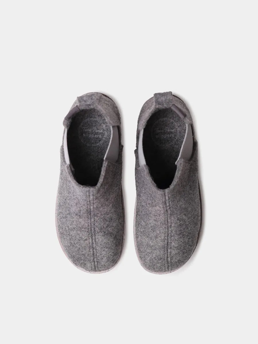 Zapatillas de casa mujer - Zapatilla abotinada de fieltro reciclado para mujer | JARA-FR  - Toni Pons  