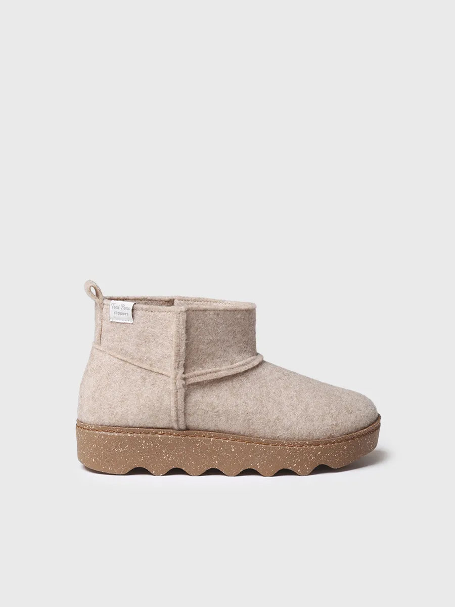 zapatillas mujer - Slipper abotinada para mujer en fieltro reciclado | JIANA-FR  - Toni Pons  