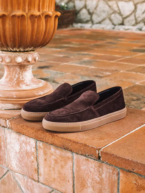 Zapatos con cordones hombre - Mocasines para hombre en serraje y suela de goma | JOAN  - Toni Pons  