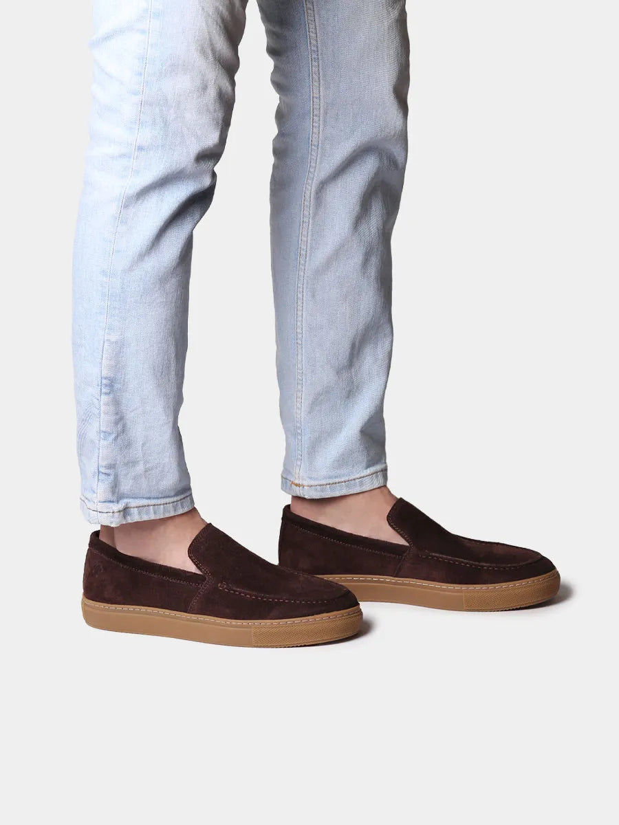 Zapatos con cordones hombre - Mocasines para hombre en serraje y suela de goma | JOAN  - Toni Pons  