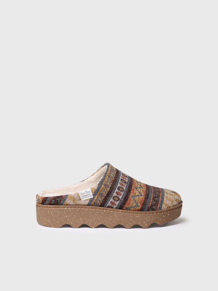 zapatillas mujer - Zapatilla de casa de mujer con motivos étnicos | JOYCE-YA  - Toni Pons  