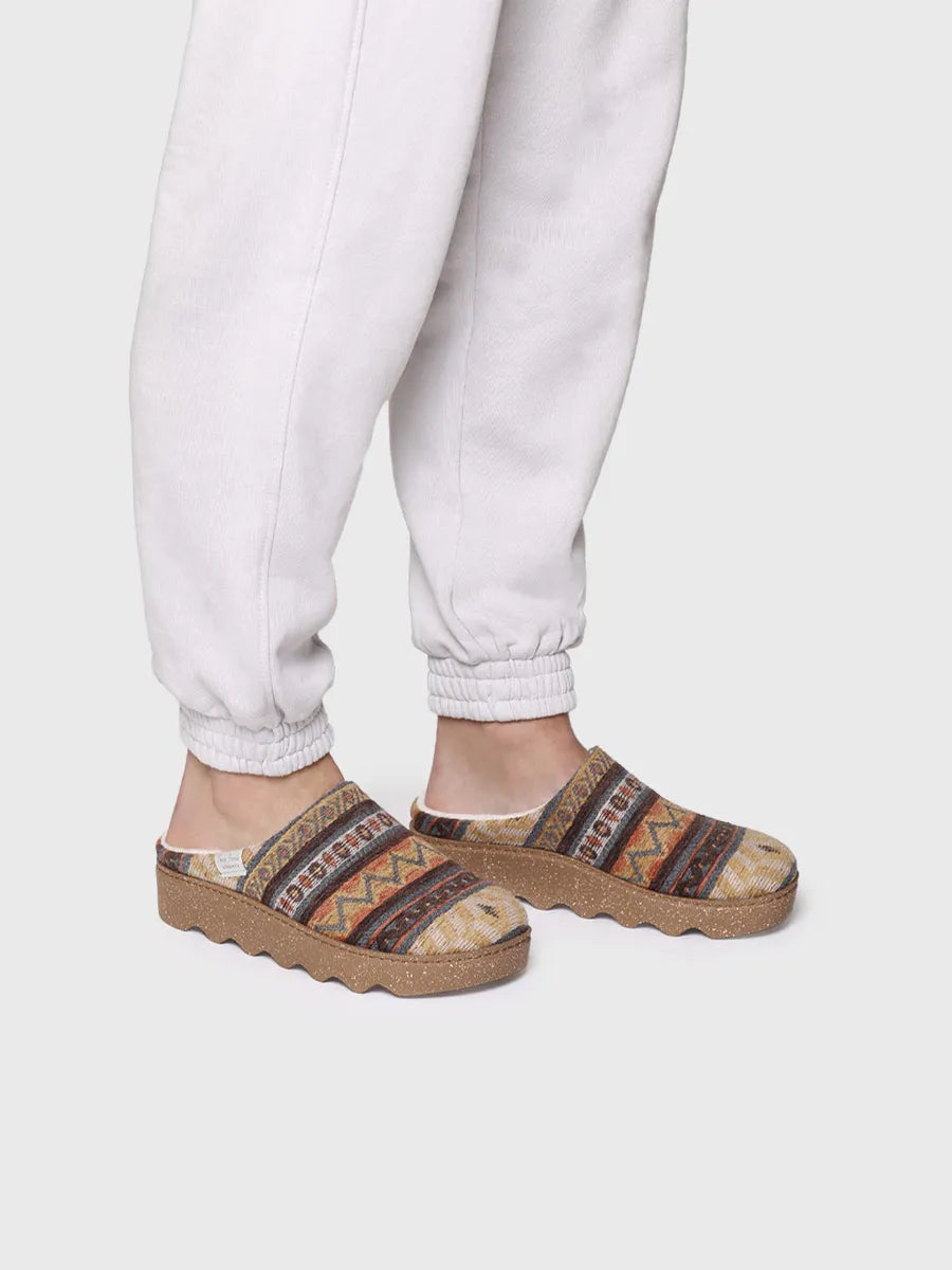 zapatillas mujer - Zapatilla de casa de mujer con motivos étnicos | JOYCE-YA  - Toni Pons  