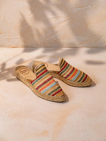 zapatillas mujer - Alpargata tipo babucha de mujer en rafia multicolor | JUNE-MA  - Toni Pons  