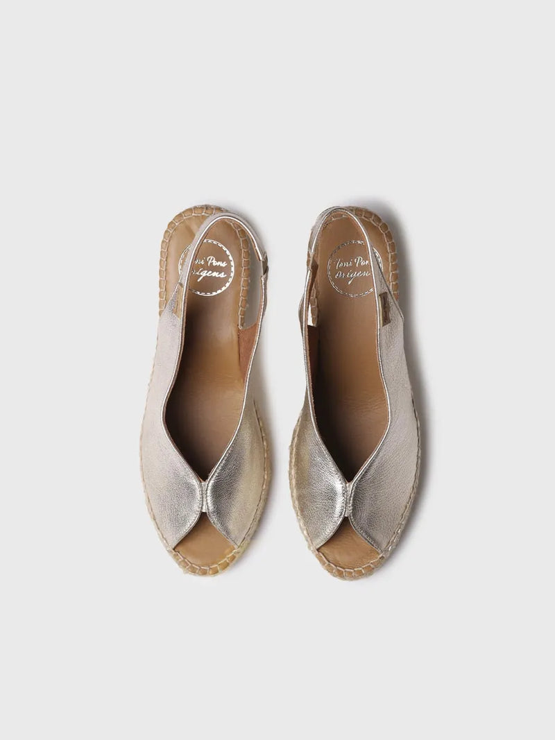 zapatillas mujer - Alpargata de cuña estilo peep toe | LAILA-P  - Toni Pons  
