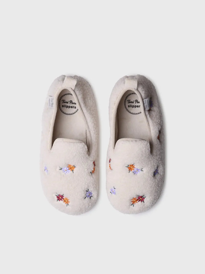 zapatillas mujer - Zapatilla tipo babucha con motivos bordados para mujer | MAILY-BB  - Toni Pons  