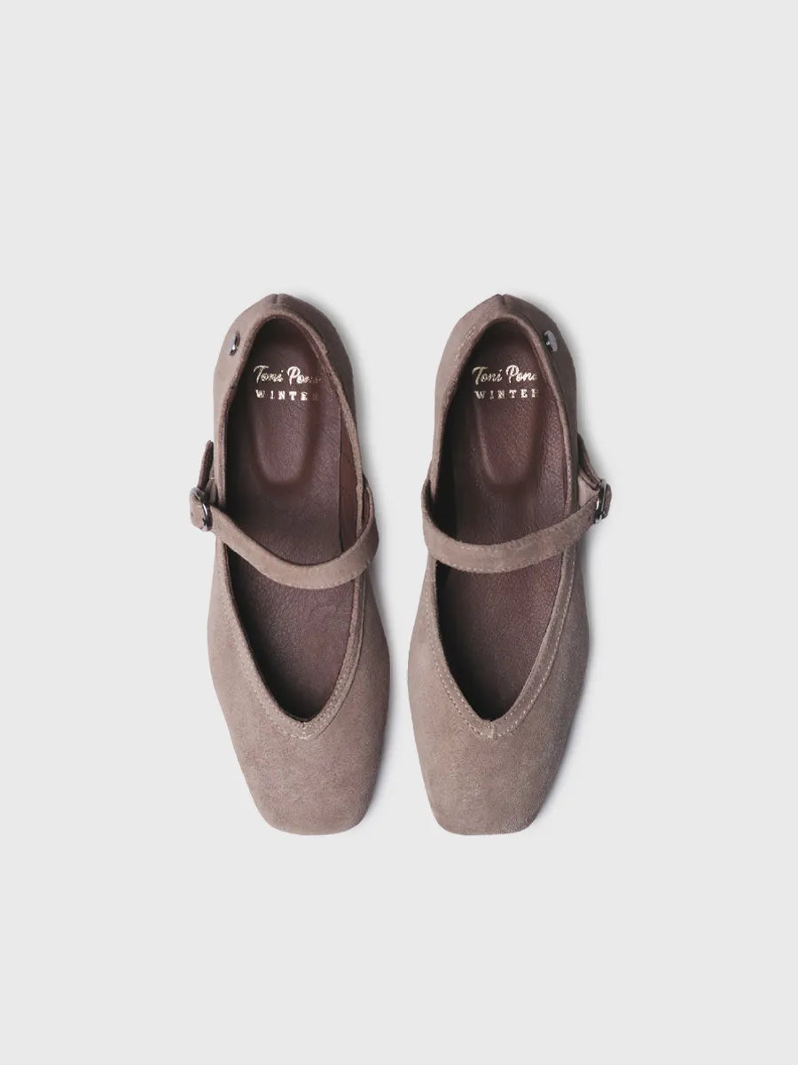 Mary Jane in pelle spaccata da donna con fibbia | MARIAN-A