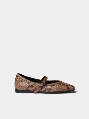 Zapatos mujer - Merceditas de mujer en piel con efecto serpiente | MARIAN-PI  - Toni Pons  