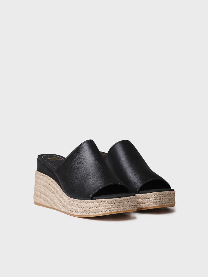 zapatillas mujer - Alpargata destalonada de mujer en serraje con cuña | MARLENE  - Toni Pons  