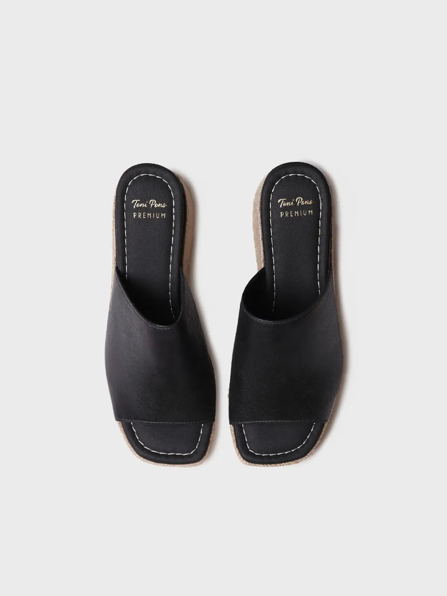 zapatillas mujer - Alpargata destalonada de mujer en serraje con cuña | MARLENE  - Toni Pons  