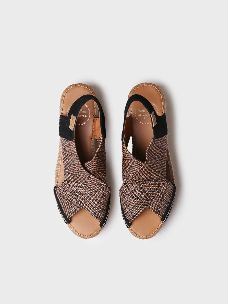 zapatillas mujer - Alpargata de mujer con cuña y tiras elásticas multicolor | MASAI  - Toni Pons  