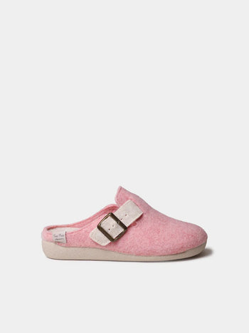 Zapatillas de casa mujer - Slipper de mujer tipo zueco con hebilla en fieltro reciclado | MIMA-FR  - Toni Pons  