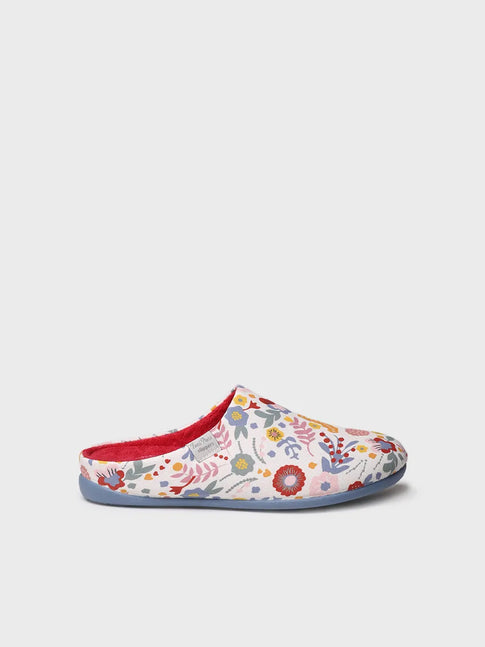 zapatillas mujer - Zapatilla de casa tipo zueco de mujer en algodón estampado | MIMI-TJ  - Toni Pons  