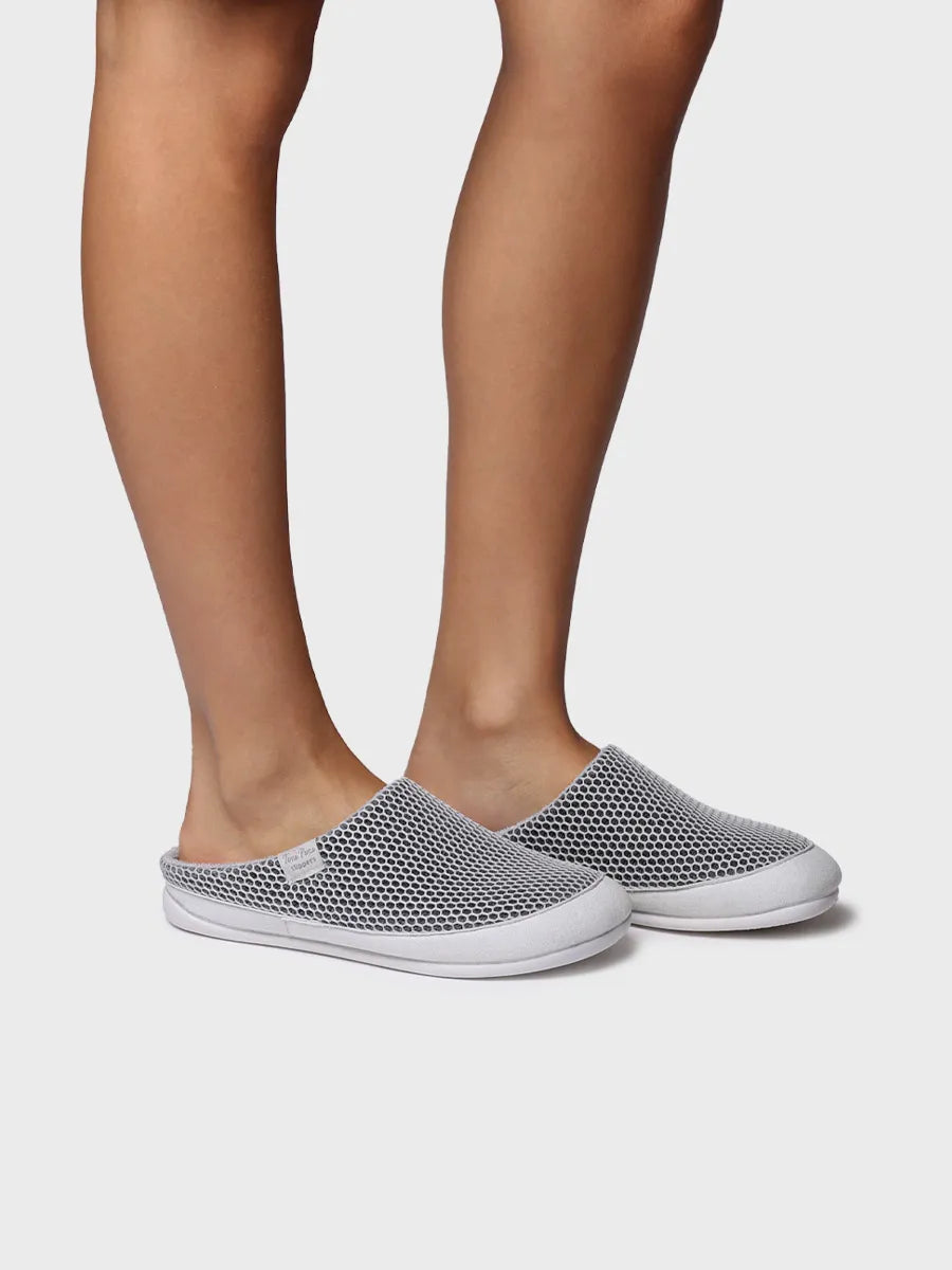 zapatillas mujer - Zapatilla de casa tipo zueco de mujer en rejilla | MINA-GC  - Toni Pons  
