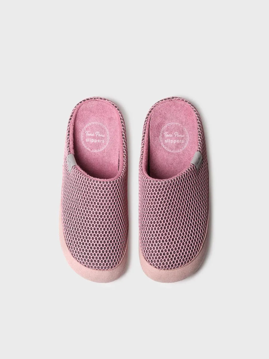 zapatillas mujer - Zapatilla de casa tipo zueco de mujer en rejilla | MINA-GC  - Toni Pons  