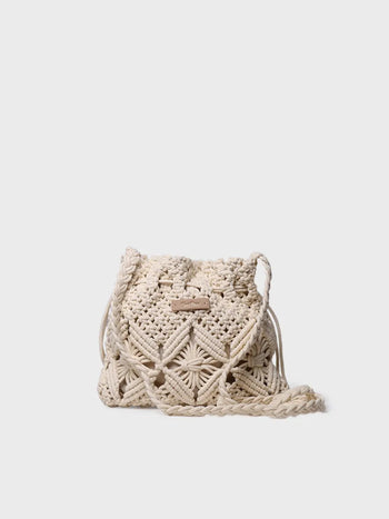 Complementos - Bolso tipo bombonera en macramé | MIREIA  - Toni Pons  