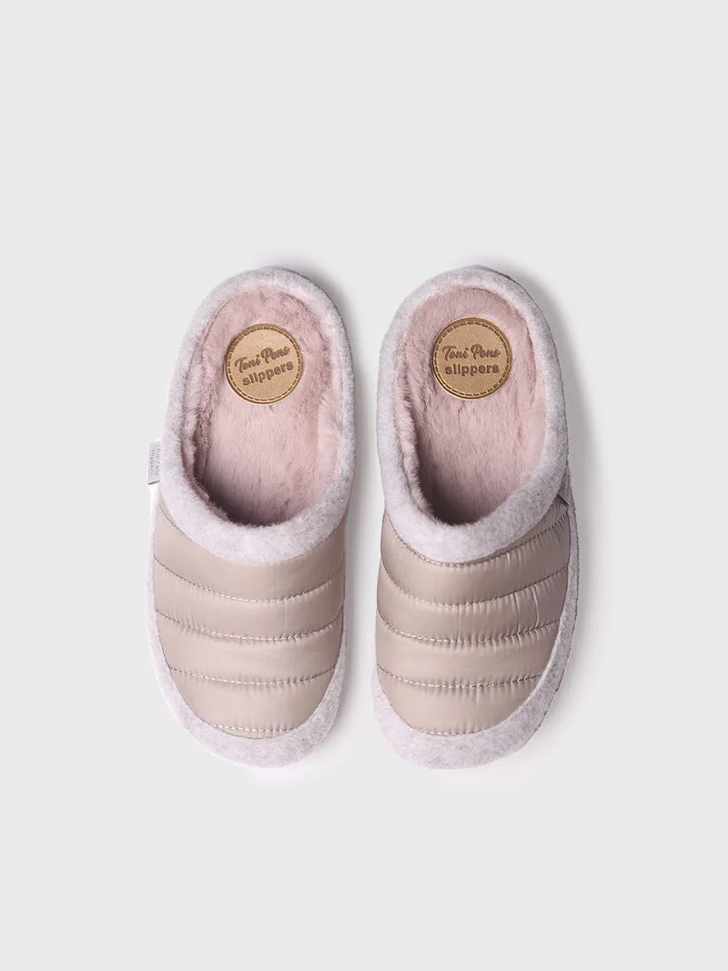  - Zapatilla tipo zueco para mujer en fieltro y tejido acolchado  | MOLY-DR  - Toni Pons  