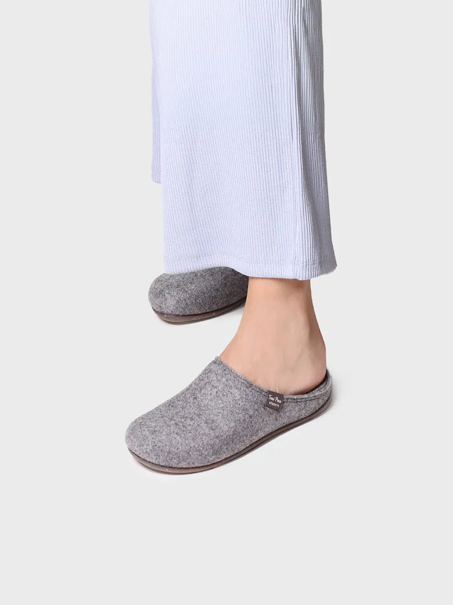 zapatillas de casa mujer - Zapatilla tipo zueco para mujer en fieltro reciclado | MONA-FR  - Toni Pons  