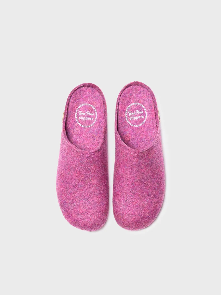 zapatillas de casa mujer - Zapatilla tipo zueco para mujer en fieltro reciclado | MONA-FR  - Toni Pons  