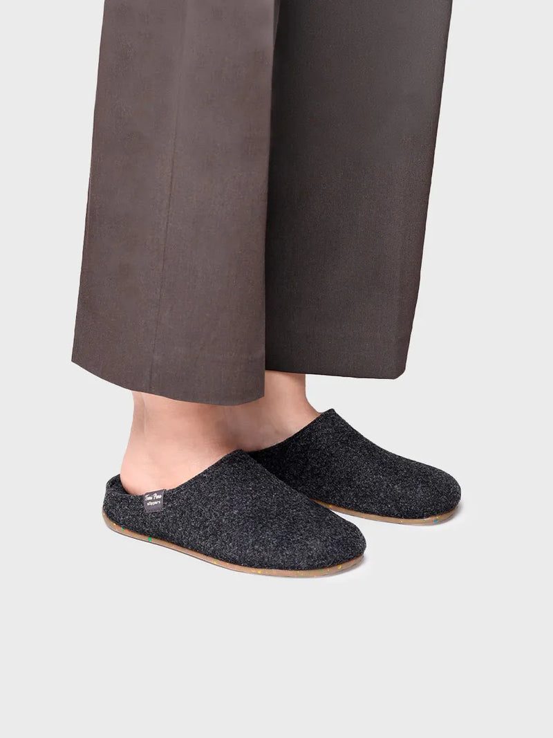 zapatillas de casa mujer - Zapatilla tipo zueco para mujer en fieltro reciclado | MONA-FR  - Toni Pons  
