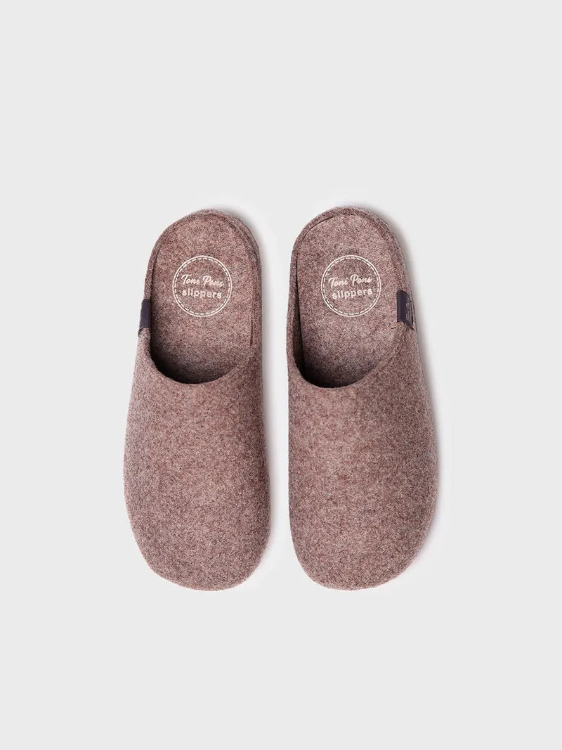zapatillas de casa mujer - Zapatilla tipo zueco para mujer en fieltro reciclado | MONA-FR  - Toni Pons  