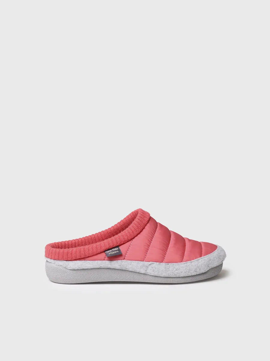 zapatillas mujer - Zapatilla tipo zueco para mujer en tejido acolchado y fieltro | MORA-TK  - Toni Pons  