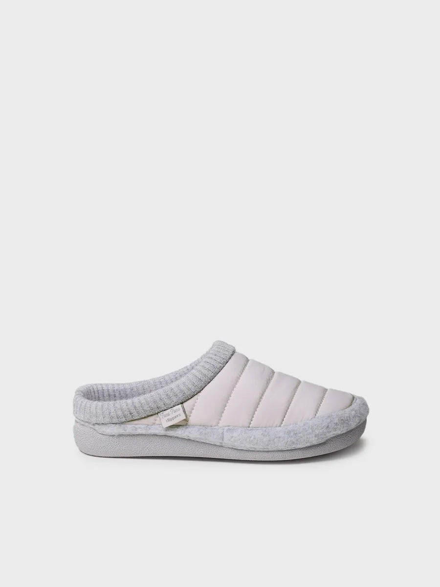 zapatillas mujer - Zapatilla tipo zueco para mujer en tejido acolchado y fieltro | MORA-TK  - Toni Pons  