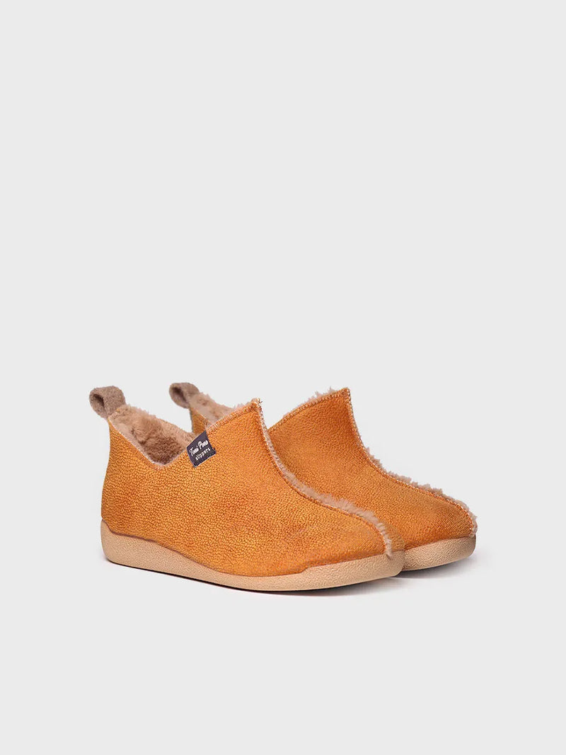 zapatillas de casa mujer - Zapatilla de casa abotinada para mujer en piel | MOSCU-BD  - Toni Pons  