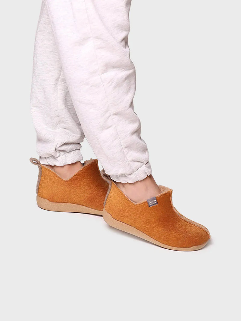 zapatillas de casa mujer - Zapatilla de casa abotinada para mujer en piel | MOSCU-BD  - Toni Pons  
