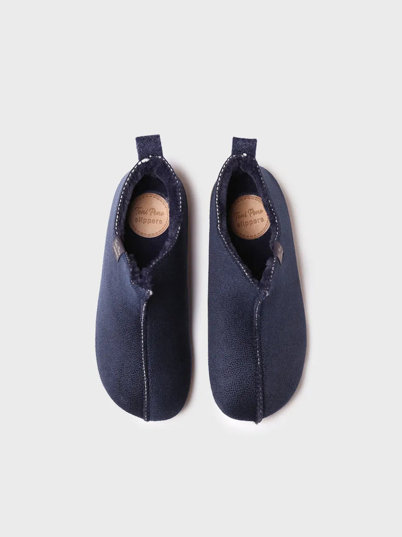 zapatillas de casa mujer - Zapatilla de casa abotinada para mujer en piel | MOSCU-BD  - Toni Pons  