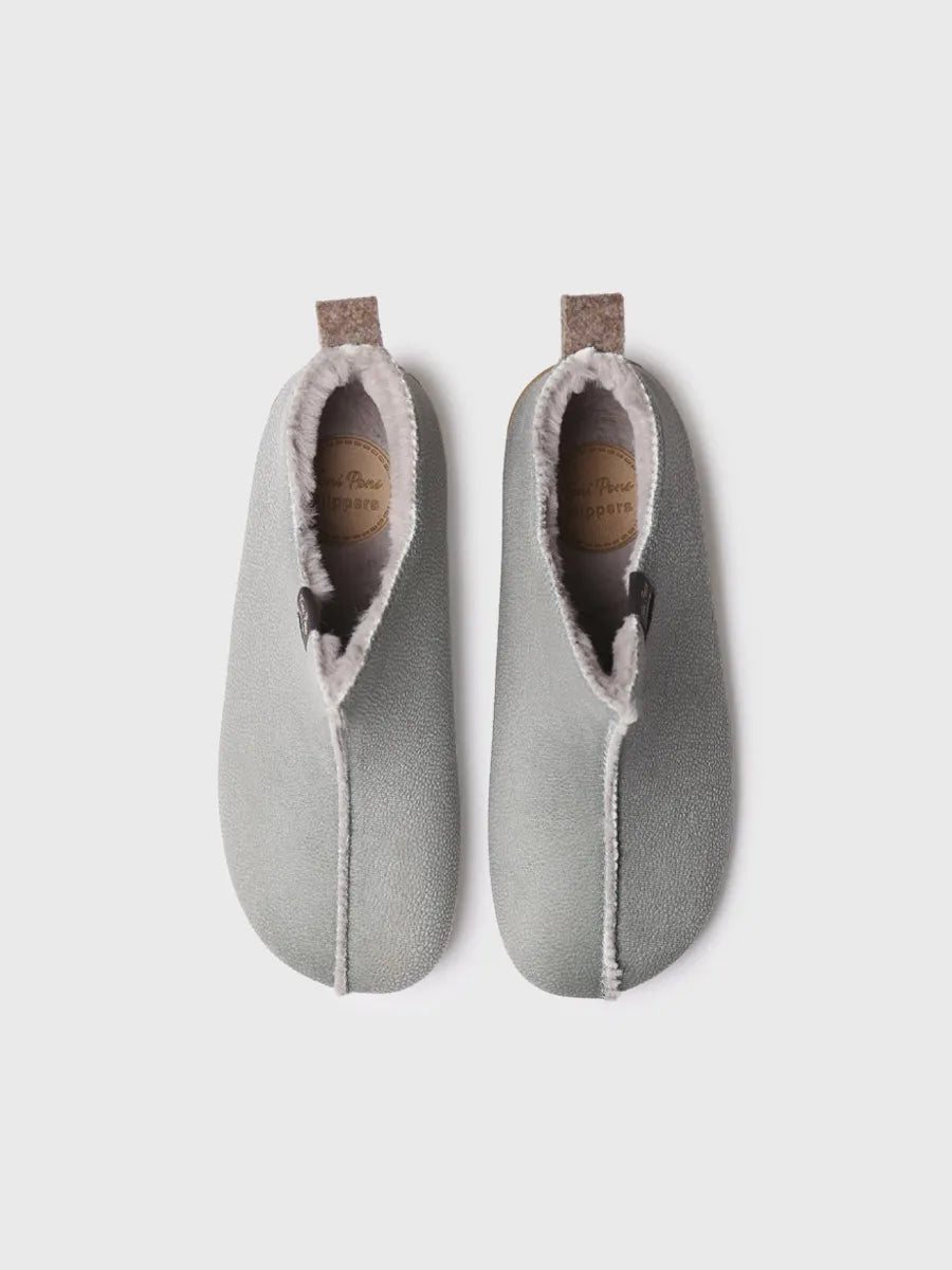 zapatillas mujer - Zapatilla de casa abotinada para mujer en piel | MOSCU-BD  - Toni Pons  