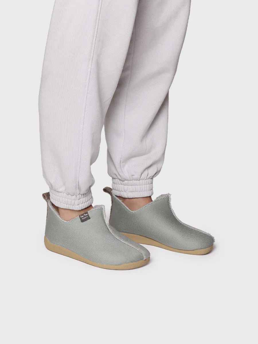 zapatillas mujer - Zapatilla de casa abotinada para mujer en piel | MOSCU-BD  - Toni Pons  