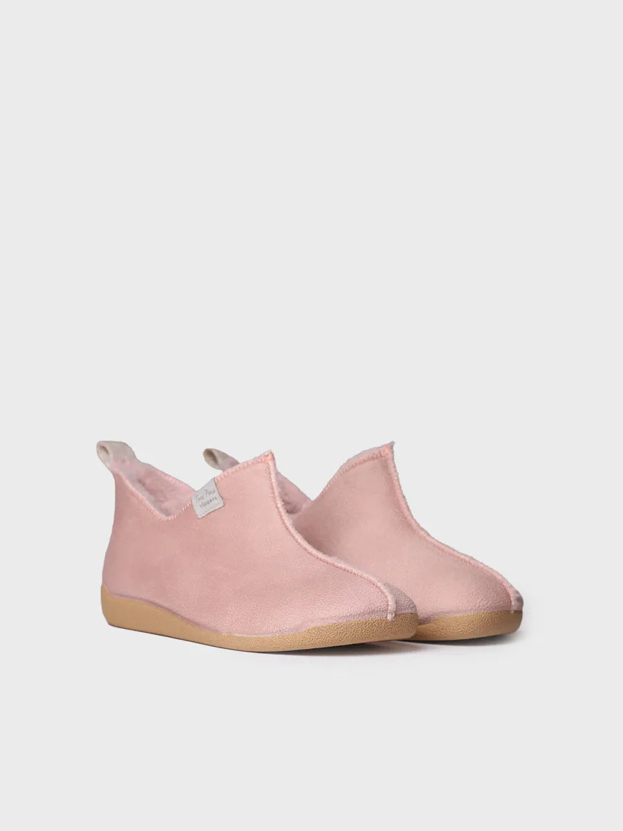 zapatillas de casa mujer - Zapatilla de casa abotinada para mujer en piel | MOSCU-BD  - Toni Pons  