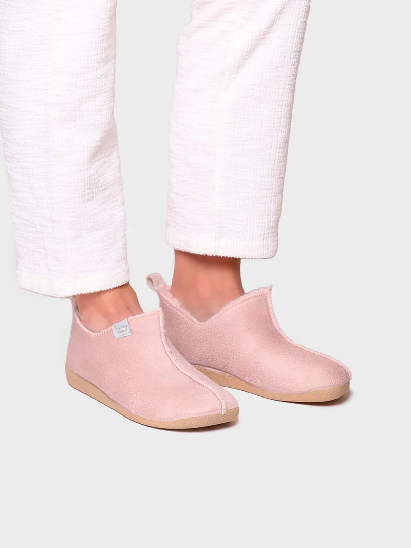 zapatillas de casa mujer - Zapatilla de casa abotinada para mujer en piel | MOSCU-BD  - Toni Pons  