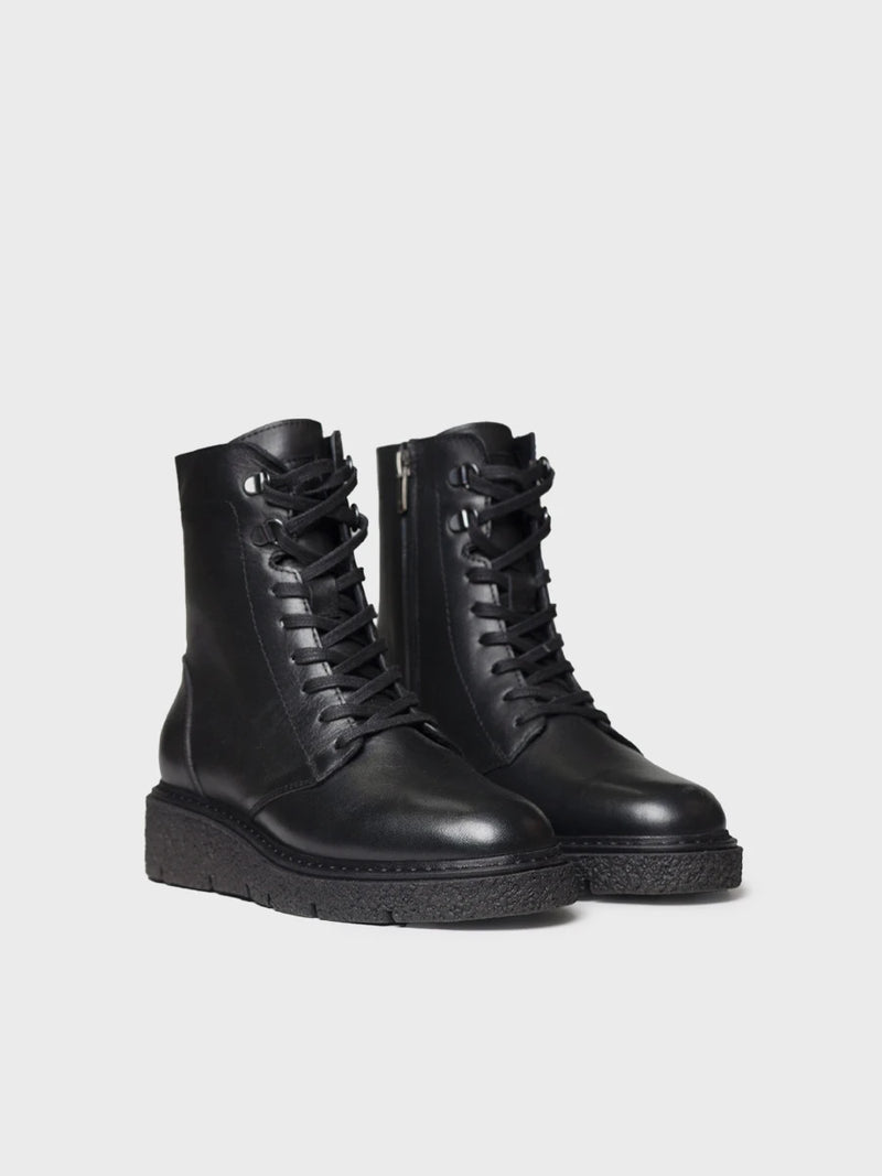 Botines mujer - Bota con cordones en piel para mujer | NARA-P  - Toni Pons  