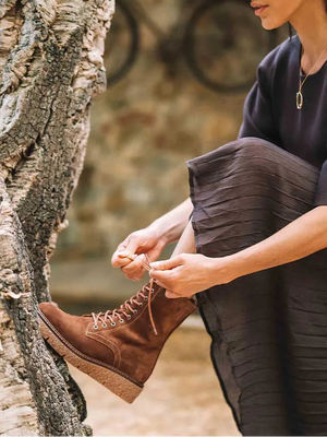 Botines mujer - Botín de mujer en serraje con cordones | NIMES-SY  - Toni Pons  