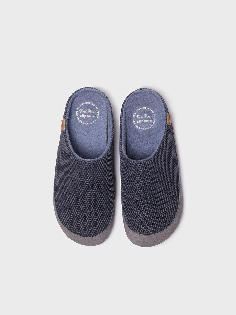 zapatillas de casa hombre - Zapatillas de casa para hombre en tejido de rejilla | NIUE-GC  - Toni Pons  