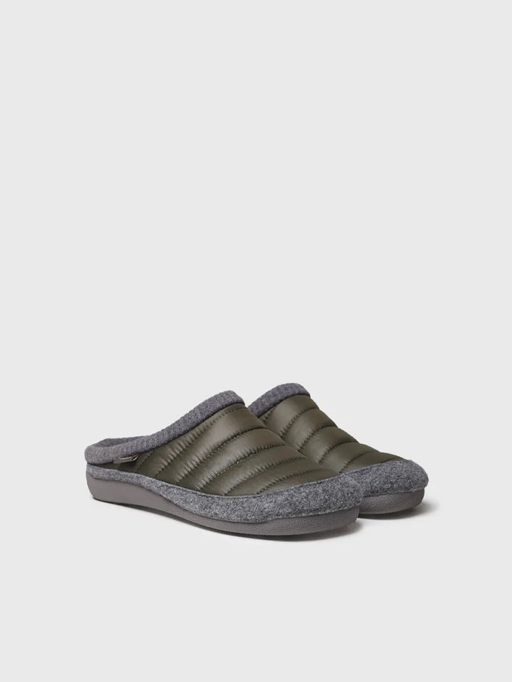 zapatillas de casa hombre - Zapatilla de casa tipo zueco en tejido acolchado y fieltro | NIX-TK  - Toni Pons  