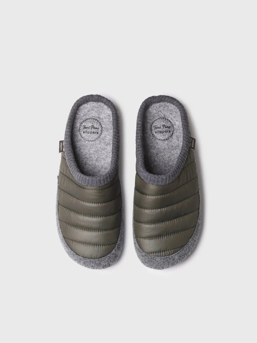 zapatillas de casa hombre - Zapatilla de casa tipo zueco en tejido acolchado y fieltro | NIX-TK  - Toni Pons  
