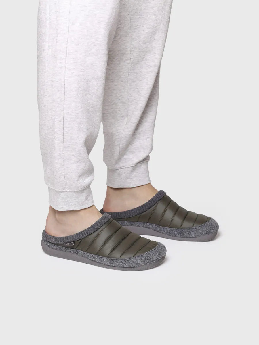 zapatillas de casa hombre - Zapatilla de casa tipo zueco en tejido acolchado y fieltro | NIX-TK  - Toni Pons  