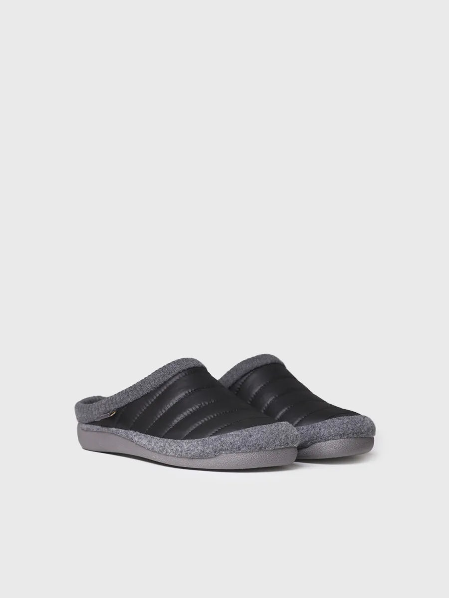 zapatillas de casa hombre - Zapatilla de casa tipo zueco en tejido acolchado y fieltro | NIX-TK  - Toni Pons  