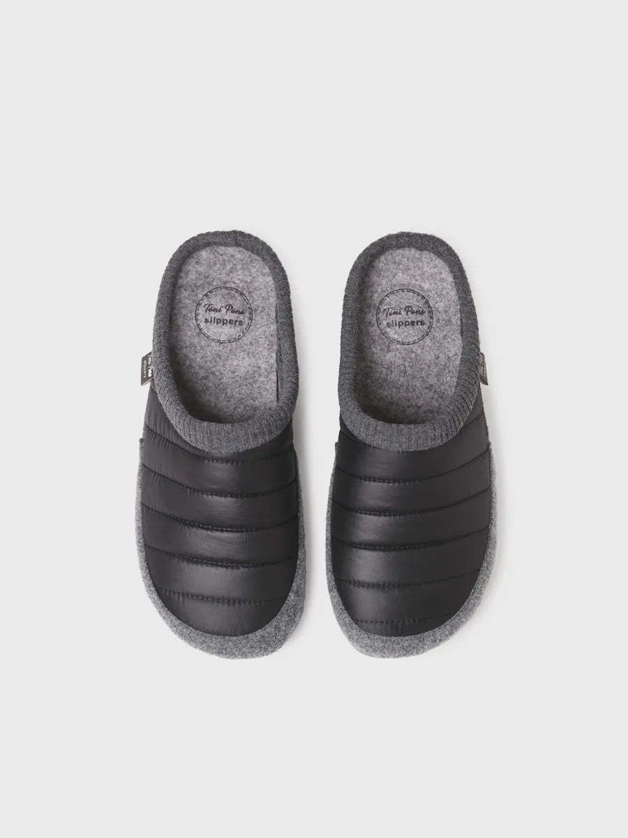 zapatillas de casa hombre - Zapatilla de casa tipo zueco en tejido acolchado y fieltro | NIX-TK  - Toni Pons  