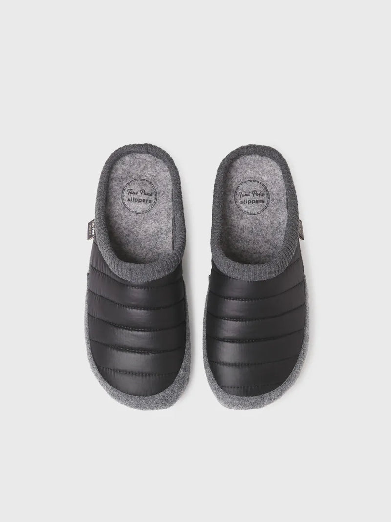 zapatillas de casa hombre - Zapatilla de casa tipo zueco en tejido acolchado y fieltro | NIX-TK  - Toni Pons  