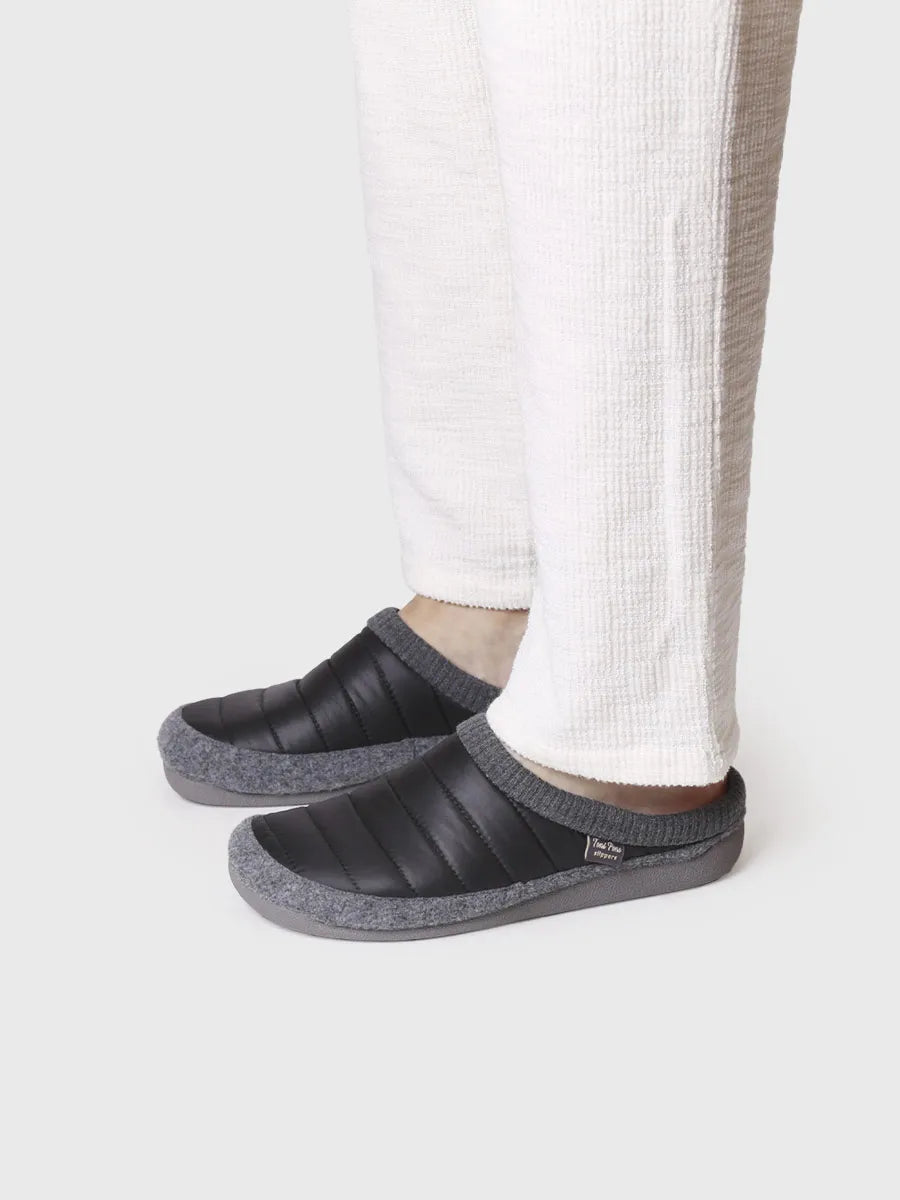 zapatillas de casa hombre - Zapatilla de casa tipo zueco en tejido acolchado y fieltro | NIX-TK  - Toni Pons  