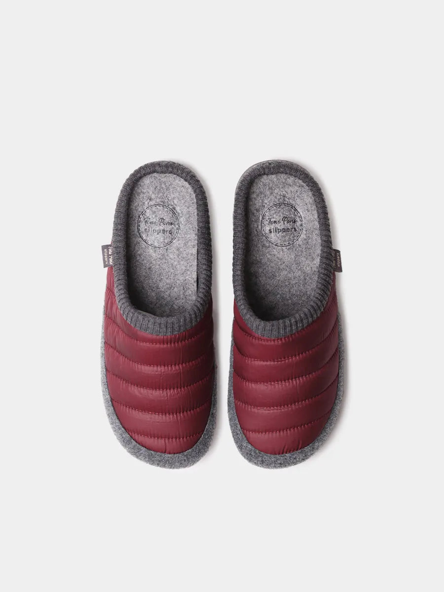 Zapatillas de casa hombre - Zapatilla de casa tipo zueco en tejido acolchado y fieltro | NIX-TK  - Toni Pons  