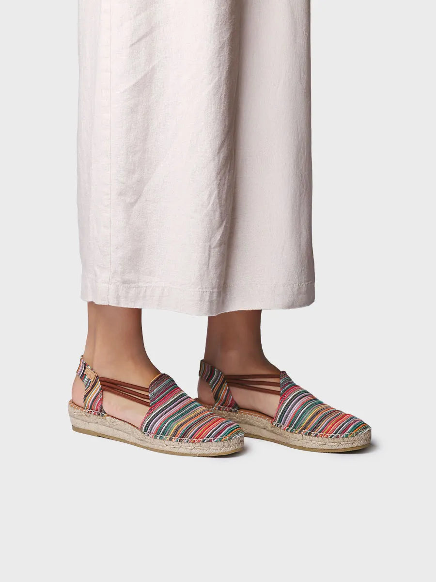  - Alpargata plana de mujer a rayas multicolor | NOA-BO  - Toni Pons  