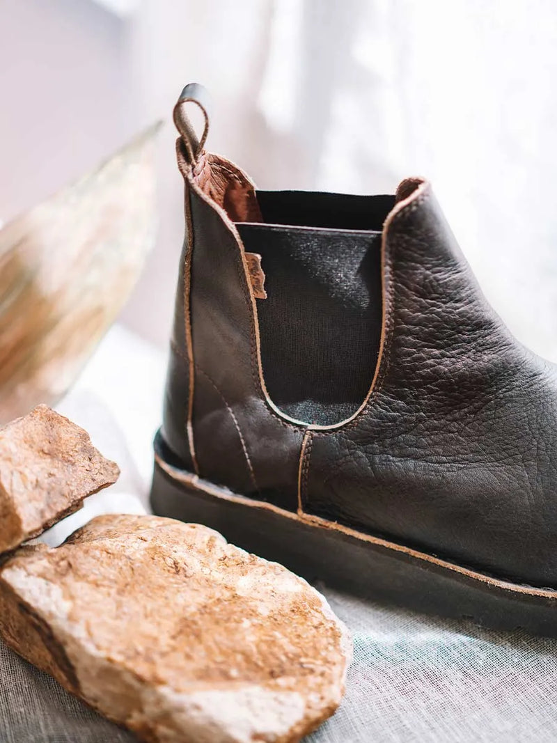 Botines hombre - Botín de piel con elásticos laterales para hombre | OCTAVI  - Toni Pons  