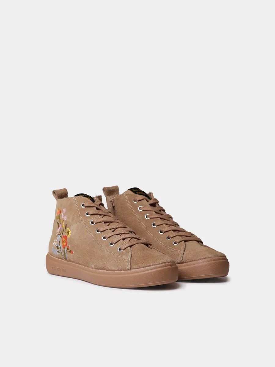 Botines mujer - Botín para mujer en serraje con bordado floral | ORDIS  - Toni Pons  