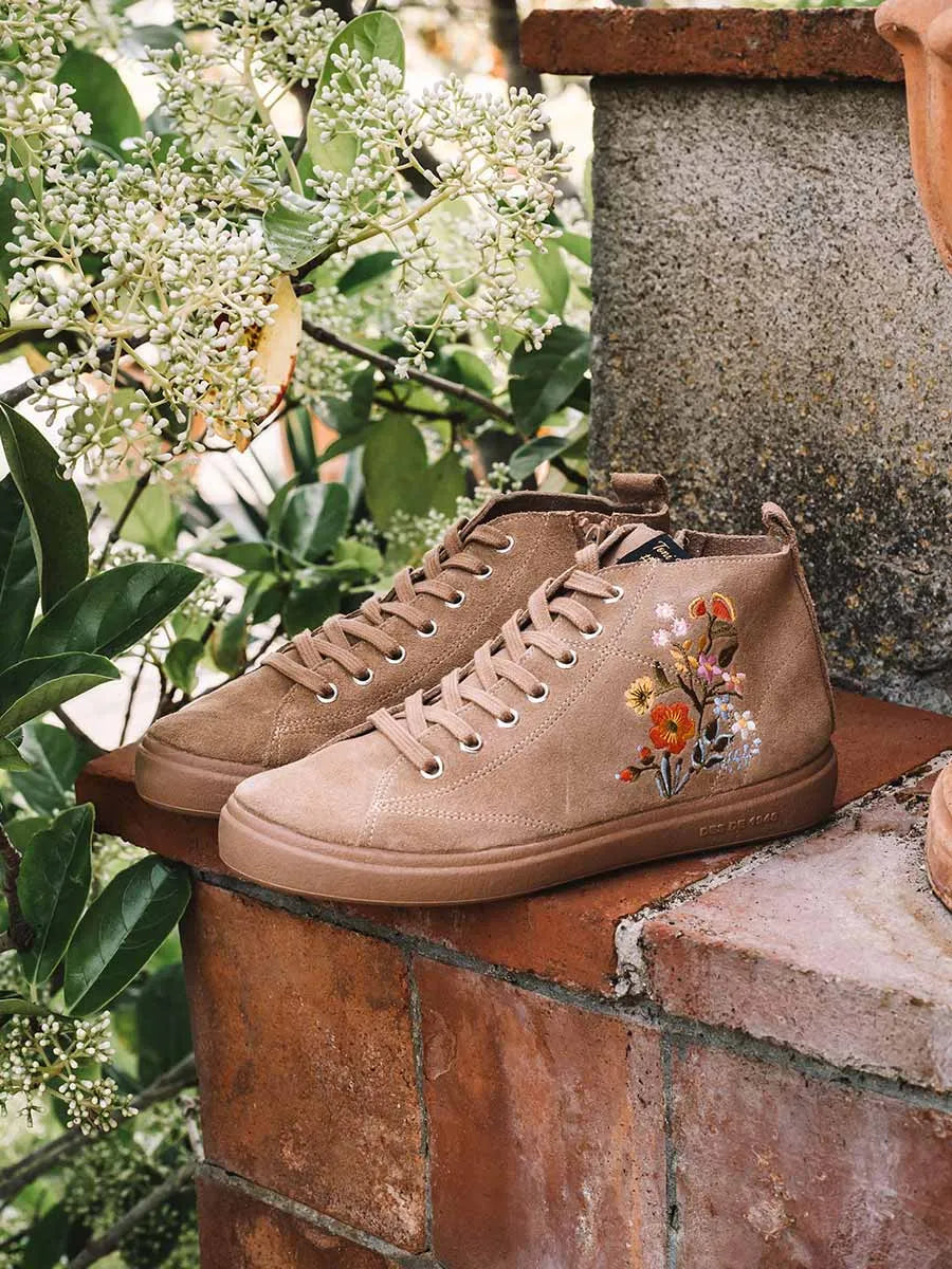 Botines mujer - Botín para mujer en serraje con bordado floral | ORDIS  - Toni Pons  